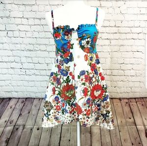 Handmade beaded floral top.